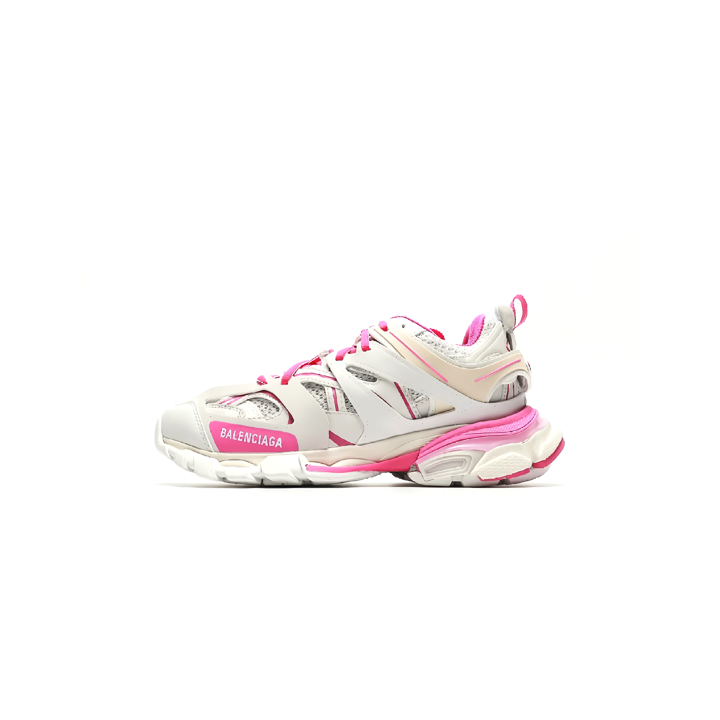 BALENCIAGA WMNS TRACK SNEAKER WHITE FLUO PINK 542436W1GB12258